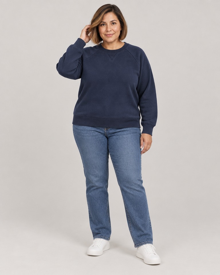 Recycled polyester sweatshirt · navy