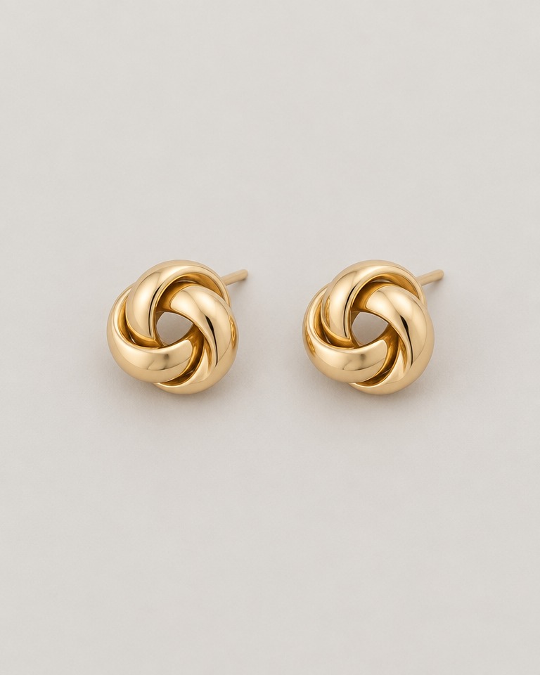 Polished stud earrings · gold