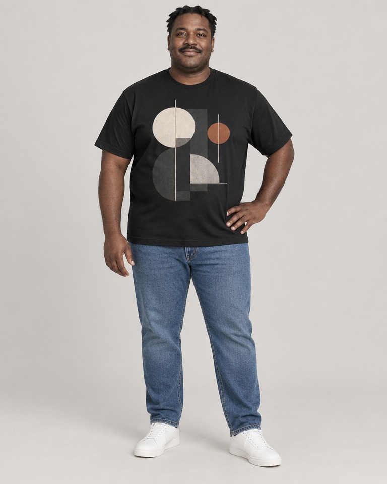 Relaxed modal crew neck tee · black