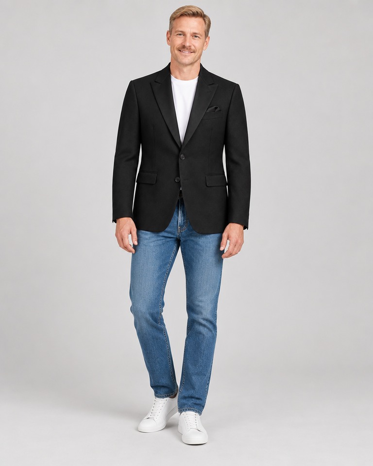Classic single-breasted blazer · black